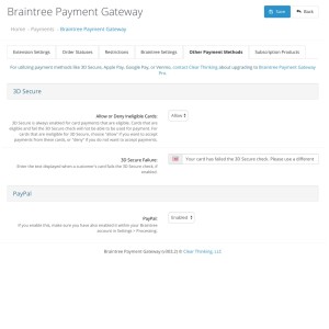 Braintree Payment Gateway