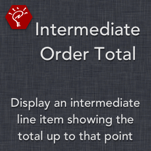Intermediate Order Total